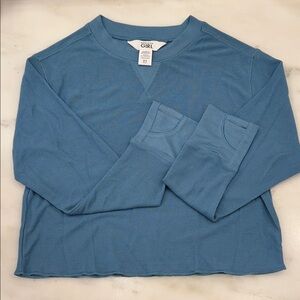 Athleta Girl Blue Crew Neck Top
